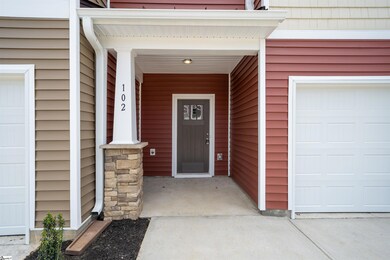 Stone wrapped column front porch. *Model Home-For 