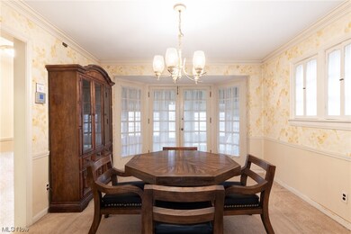 Dining room featuring a beautiful built-in china cabinet
