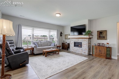 Living room with gas fireplace