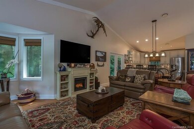 Open floor plan includes a spacious living area, w