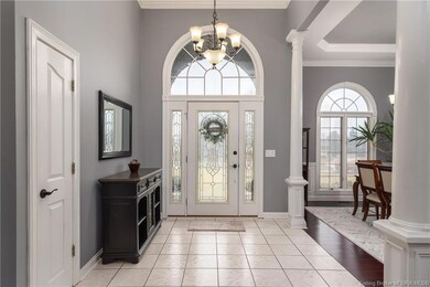 Impressive foyer with coat closet