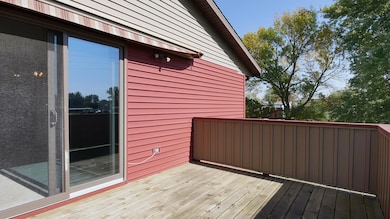The deck has a privacy barrier to the front of the yard. Perfect place to enjoy a beverage/meal, read the paper or meet with friends.