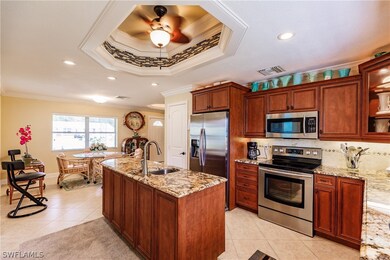 Nothing to do in the gorgeous updated kitchen, with a large dining space for you family.   Right off the living room so while you are in the kitchen you can still interact with friends and family.