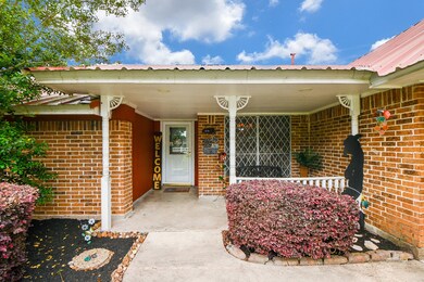 The main home has beautiful landscaping to greet your guests.