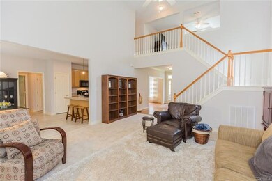 Great room opens to the kitchen.