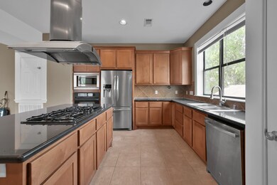 Open concept kitchen.