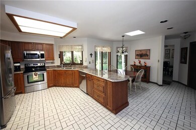 Newer custom kitchen with under counter lighting, 