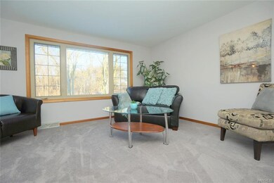 Tons of natural light pours in through the front l