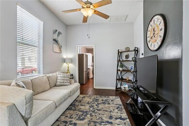 Family room facing kitchen