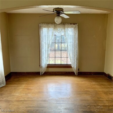 Dining room featuring light hardwood / wood-style flooring and ceiling fan