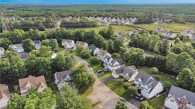 Aerial overview of property's location featuring n
