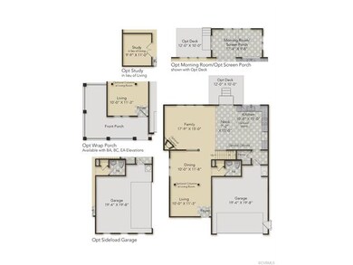 First Floor Layout - home has Opt Sideload Garage,