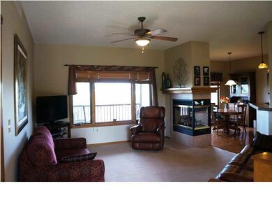 Living Room not only has a double sided fireplace 