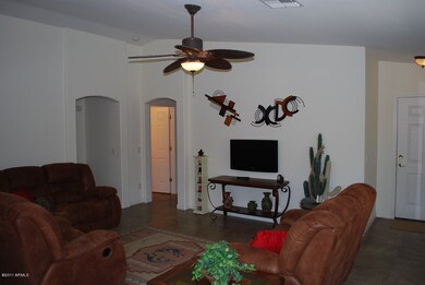 Vaulted ceilings in great room,