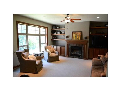 Living Room. Gas fireplace and built-ins