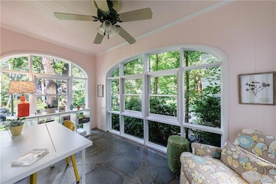 Sunroom/office perfect for a home office and zoom calls