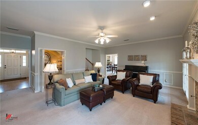 Family room with built in wet bar.