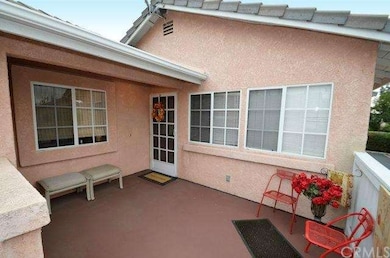 Private patio at entrance