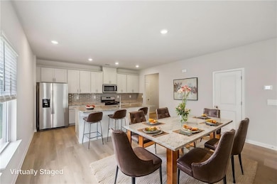 Dining space with healthy amount of natural light,