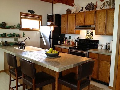 Open kitchen, living and dining room