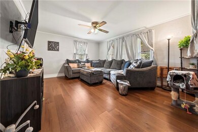 Living room with luxury laminate planking