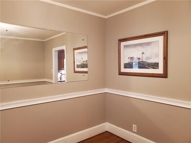 Charming chair rail in dining room