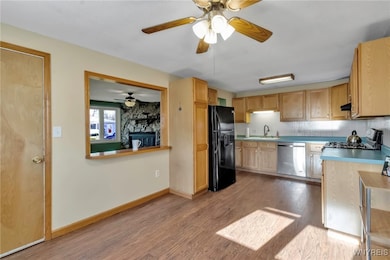Kitchen overlooks the family room