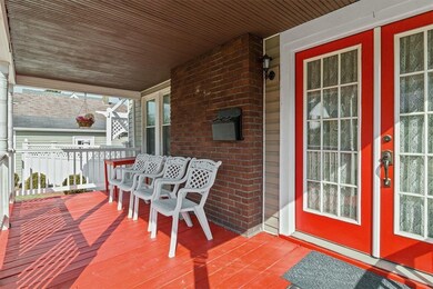 The covered porch is great for simply relaxing and