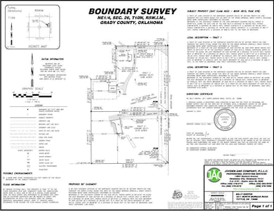 Survey  TRACT #1 is subject property.