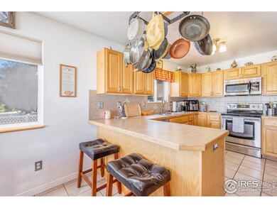 Plenty of cabinet space with eat-in kitchen