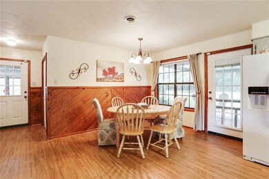 Dining Area:  Cedar walls, vinyl wood-look floorin