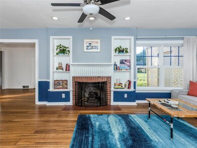 Gas Fireplace w/Book Shelves!