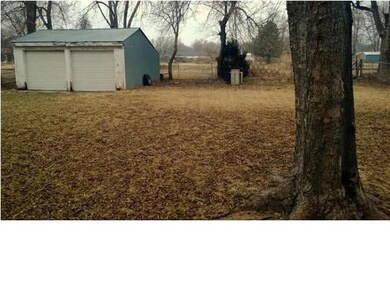 Pole barn sits on the north end of the property li