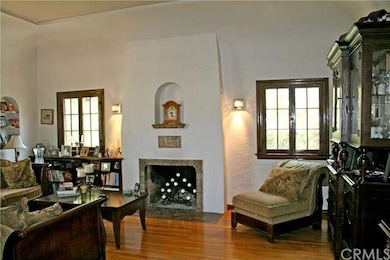Living Room Fireplace with Batchelder Tile