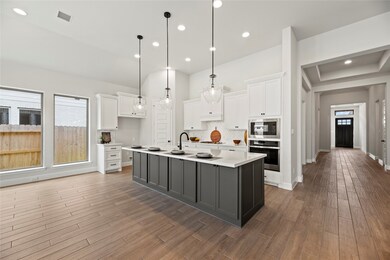 Amazing island kitchen offers Quartz countertops,
