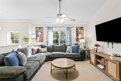 Larger living room, kitchen and dining area