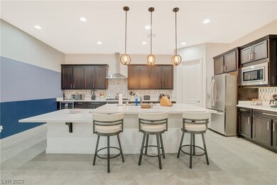Large island with a walk-in pantry