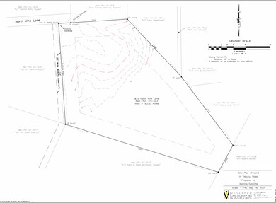 Gentle slope topography also showing building envelope