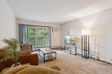 Large living room with sliding door to the balcony.