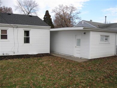 side entrance into nice sized garage area