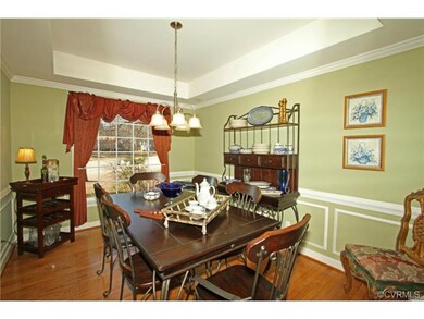 Dining Room with a Tray Ceiling
