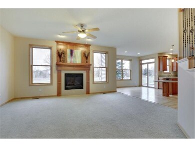 Living Room features a gas FP, with side windows, 