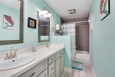 Master bath, double sinks.