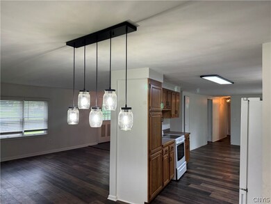 From the dining room looking at kitchen and living