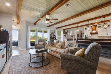 LIVING AREA with FRENCH DOORS leading to COVERED L