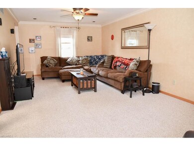 Huge 25x13 living room with crown molding.