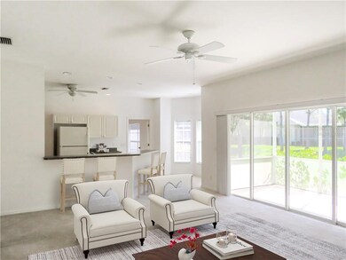 Virtually staged Living Room