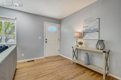 Foyer featuring light wood-type flooring