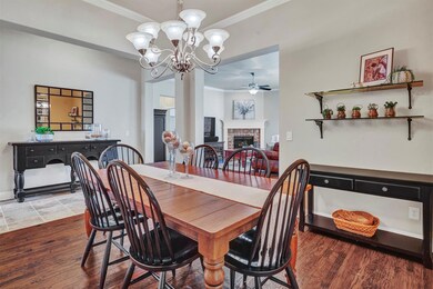 Spacious dining room flows into the living room. N
