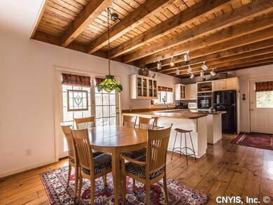 Kitchen. Cottage kitchen features butcher block co